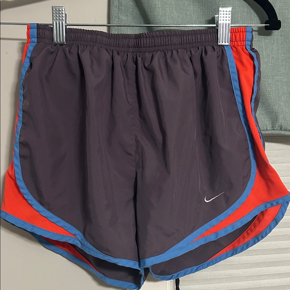 Nike Purple and Orange Athletic Shorts